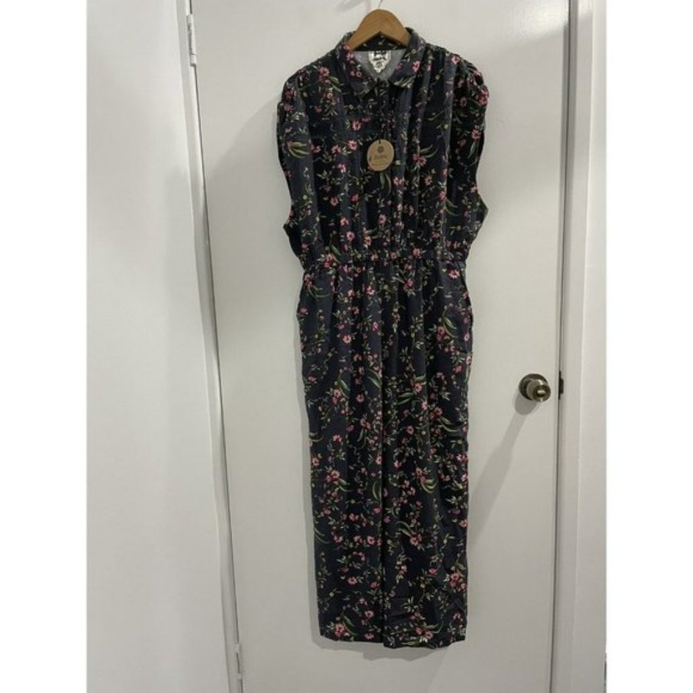 Jaase Linen Jumpsuit Size XL Wide Leg